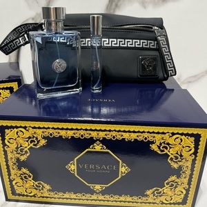 Versace Pour Homme 3.4 oz Set with Versace Bag and Travel size Eau de Toi